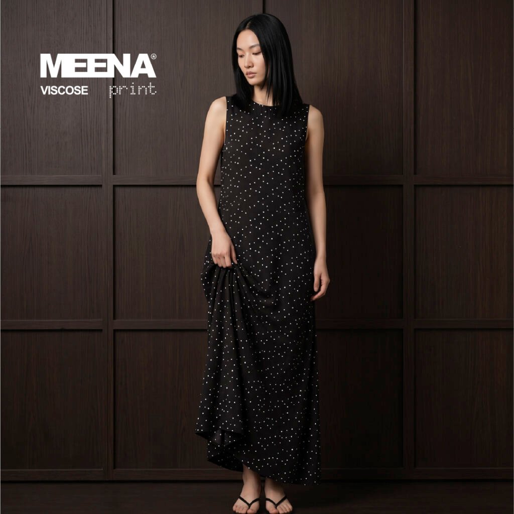 model baju wanita kain Rayon Meena Viscose F Polkadot Black 3 - Toko Kain Bandung SJA Textile