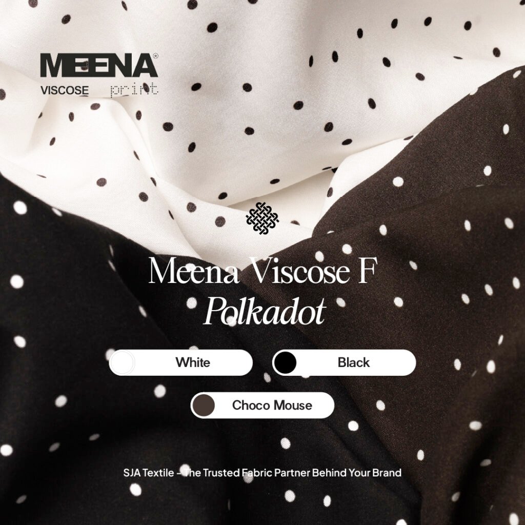 Kain Rayon Meena Viscose F Polkadot- Toko Kain Bandung SJA Textile