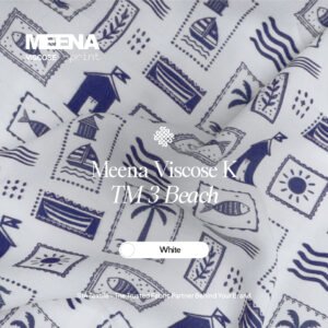 Kain Rayon Meena Viscose k TM 3 Beach White - Toko Kain Bandung SJA Textile