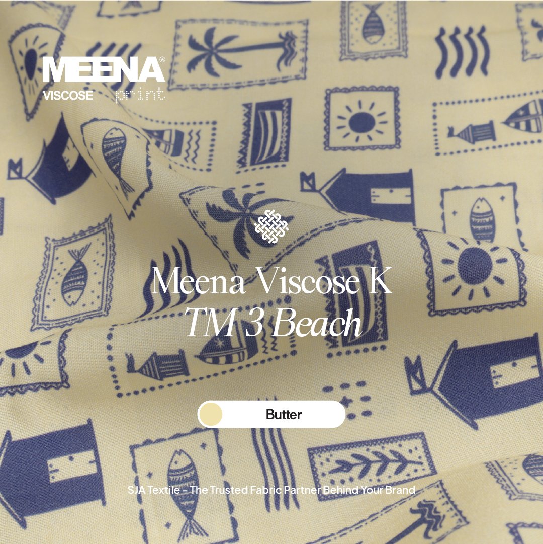 Kain Rayon Meena Viscose k TM 3 Butter - Toko Kain Bandung SJA Textile