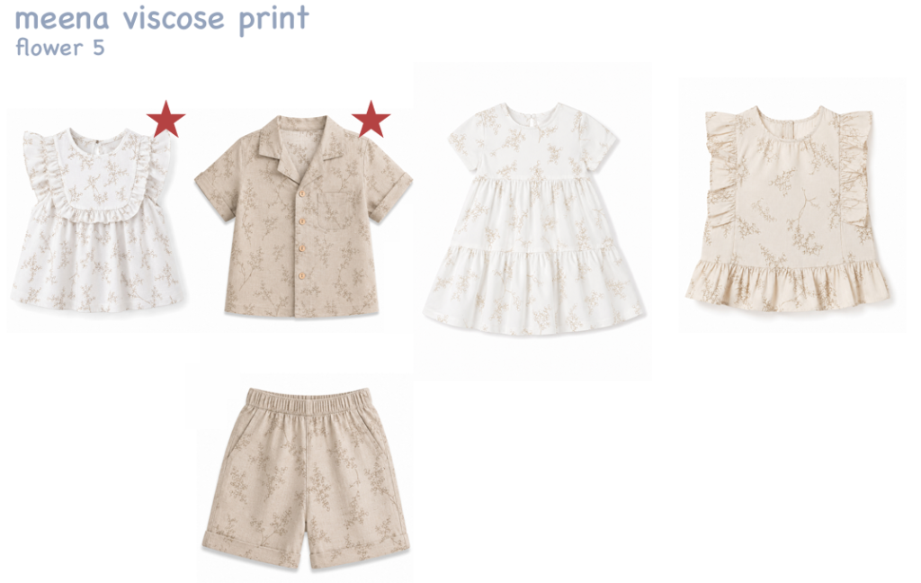 model baju anak dari bahan rayon Meena Viscose Flower 5
