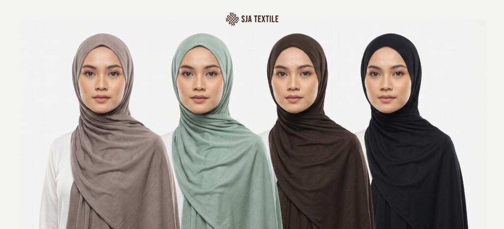 Bahan Pashmina Lebaran yang Adem dan Tidak Gerah - SJA Textile Toko Kain