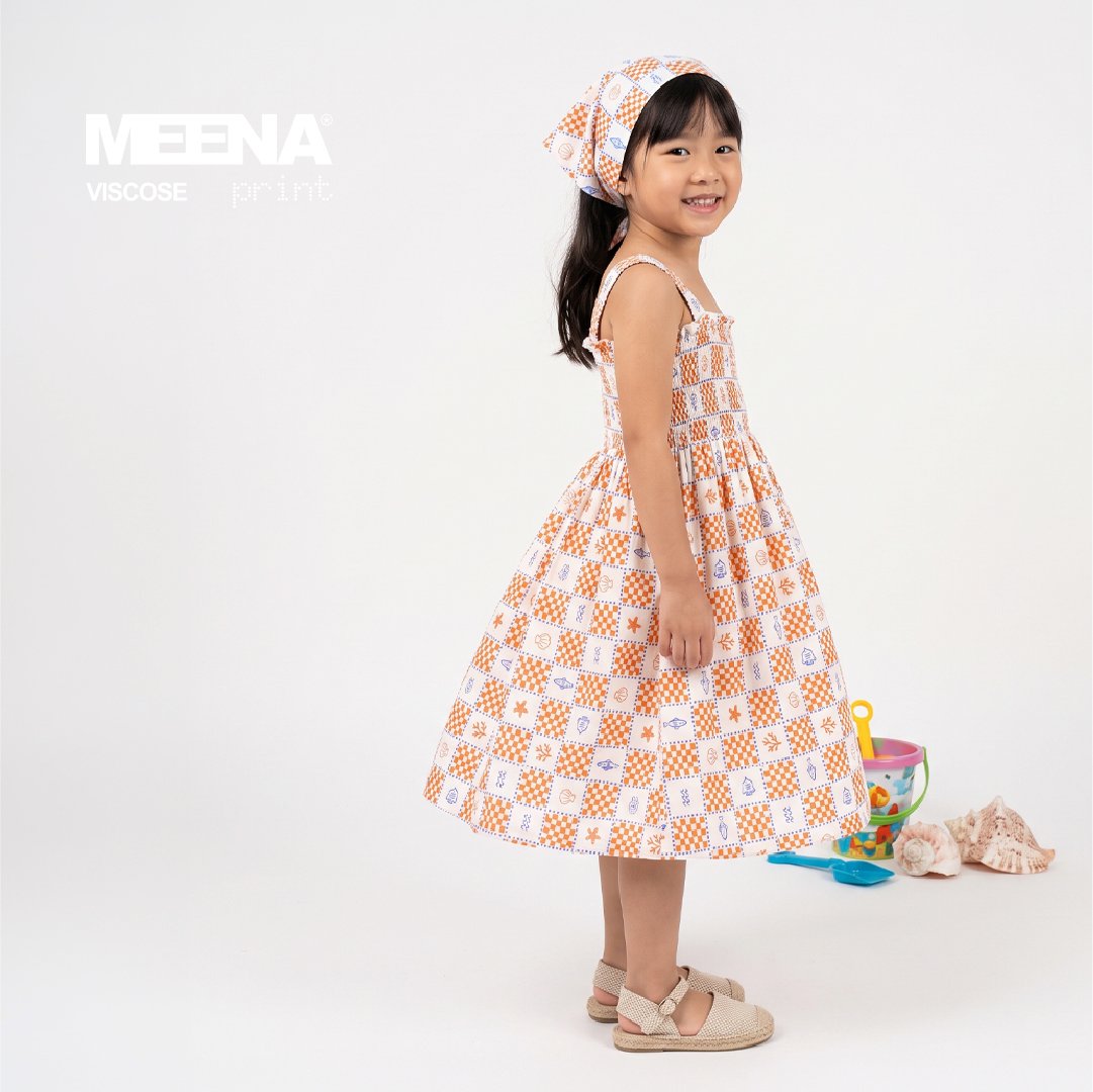 Dress anak dari Kain Rayon Meena Viscose K TM 4 Beach - Toko Kain Bandung SJA Textile