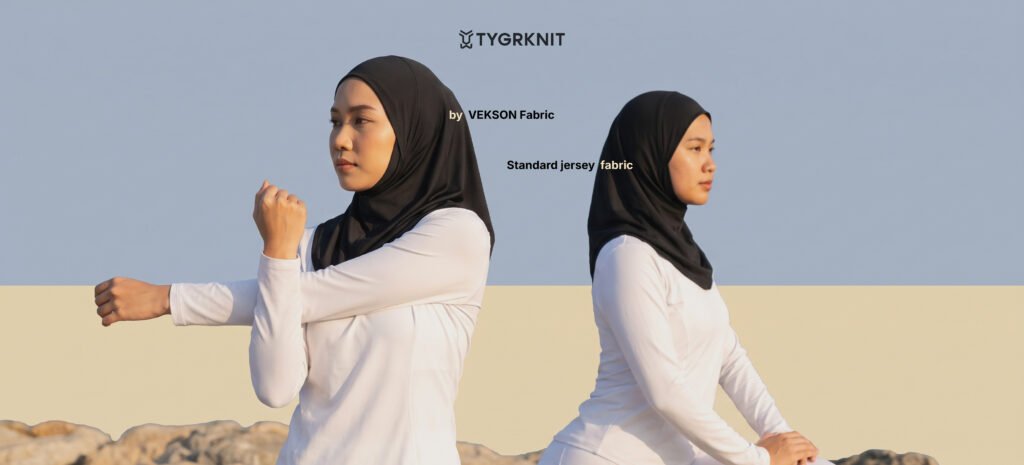 perbedaan hijab sport jersey vs vexon dari tygrknit