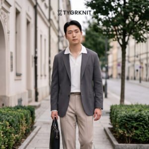 Premium mens wear, Dialogue knit fabric untuk work dan daily wear