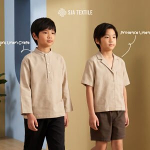 Linen untuk baju anak kujira linen crepe dan provence linen dari toko kain bandung sja textile