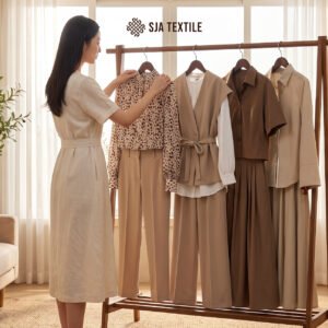 ilutsrasi brand owner fashion sedang mengatur strategi jadwal produksi persiapan lebaran - SJA Textile