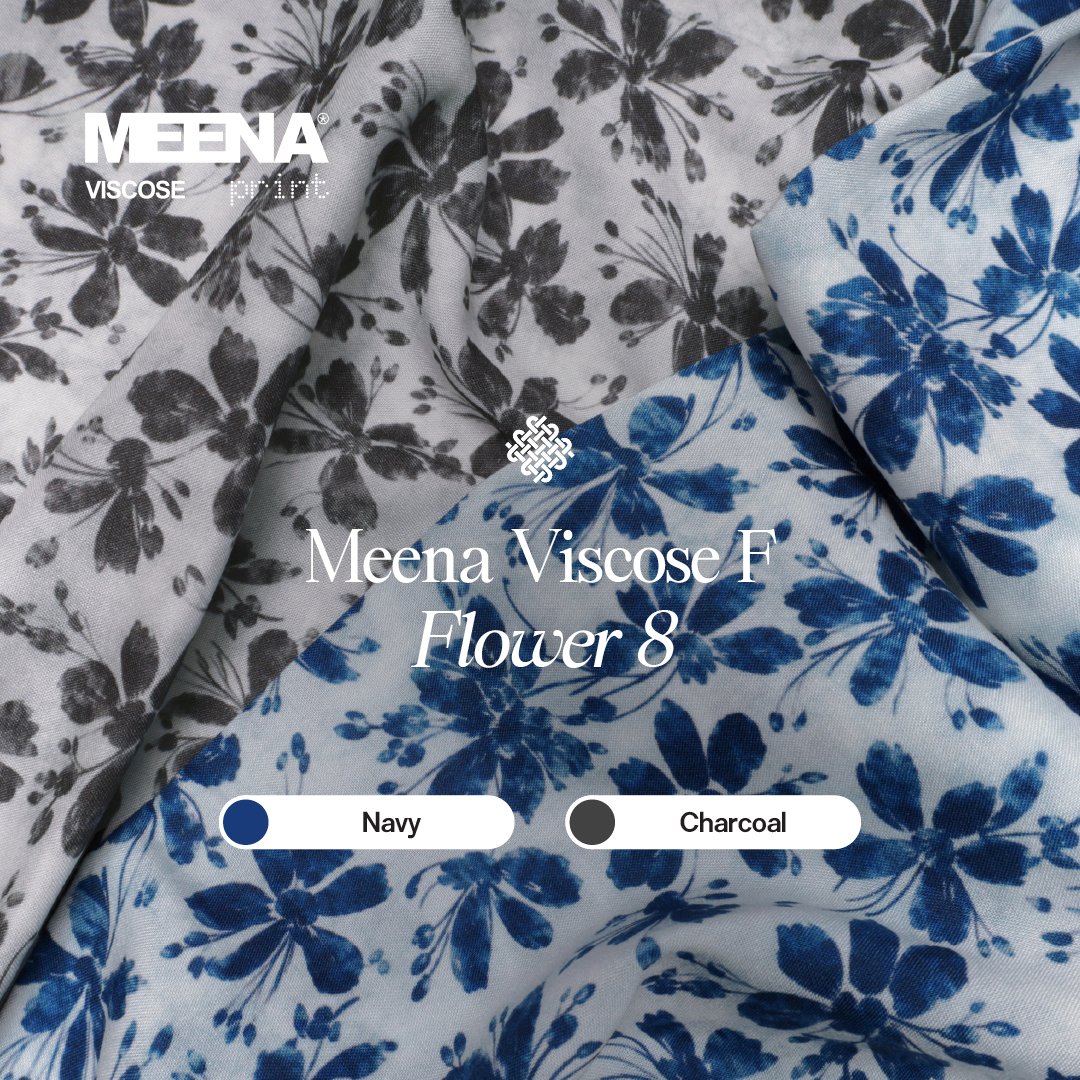 Kain Rayon Meena Viscose F Flower 8 - Toko Kain Bandung SJA Textile-