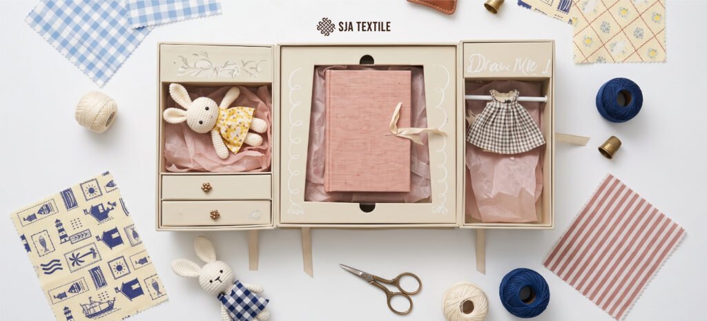 kotak kain perca dan baju boneka - benda masa kecil series Pulang SJA Textile