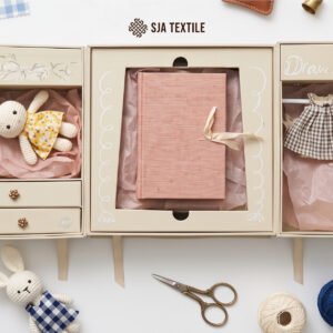 kotak kain perca dan baju boneka - benda masa kecil series Pulang SJA Textile