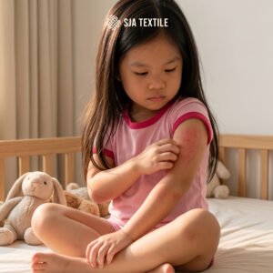 ilustrasi kulit anak gatal setelah ganti baju baru
