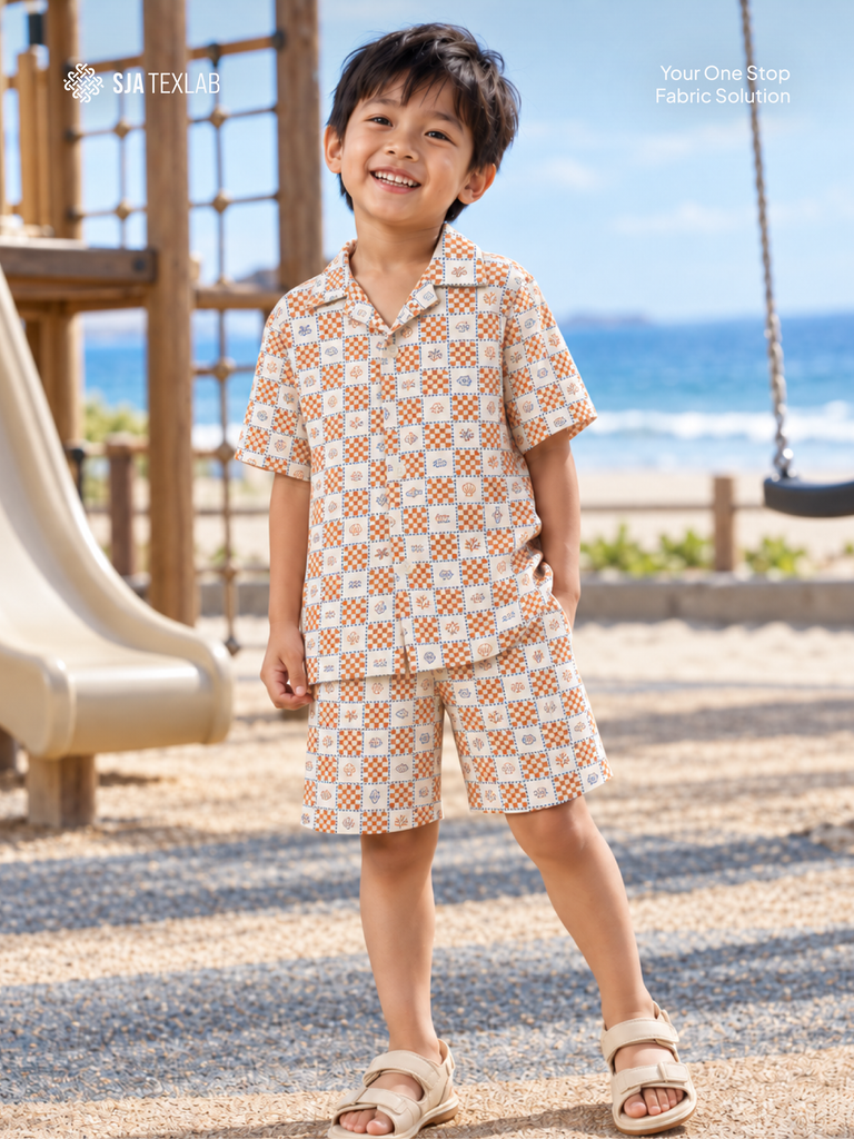 Camp-collar shirt + relaxed shorts