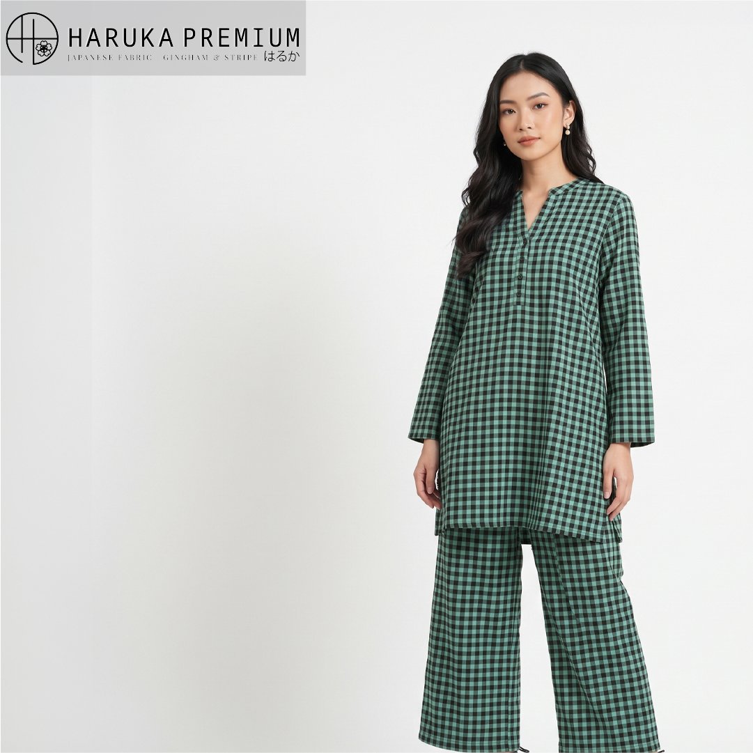 Baju setelan wanita dari kain Haruka 0306 Jade Series Black Jade