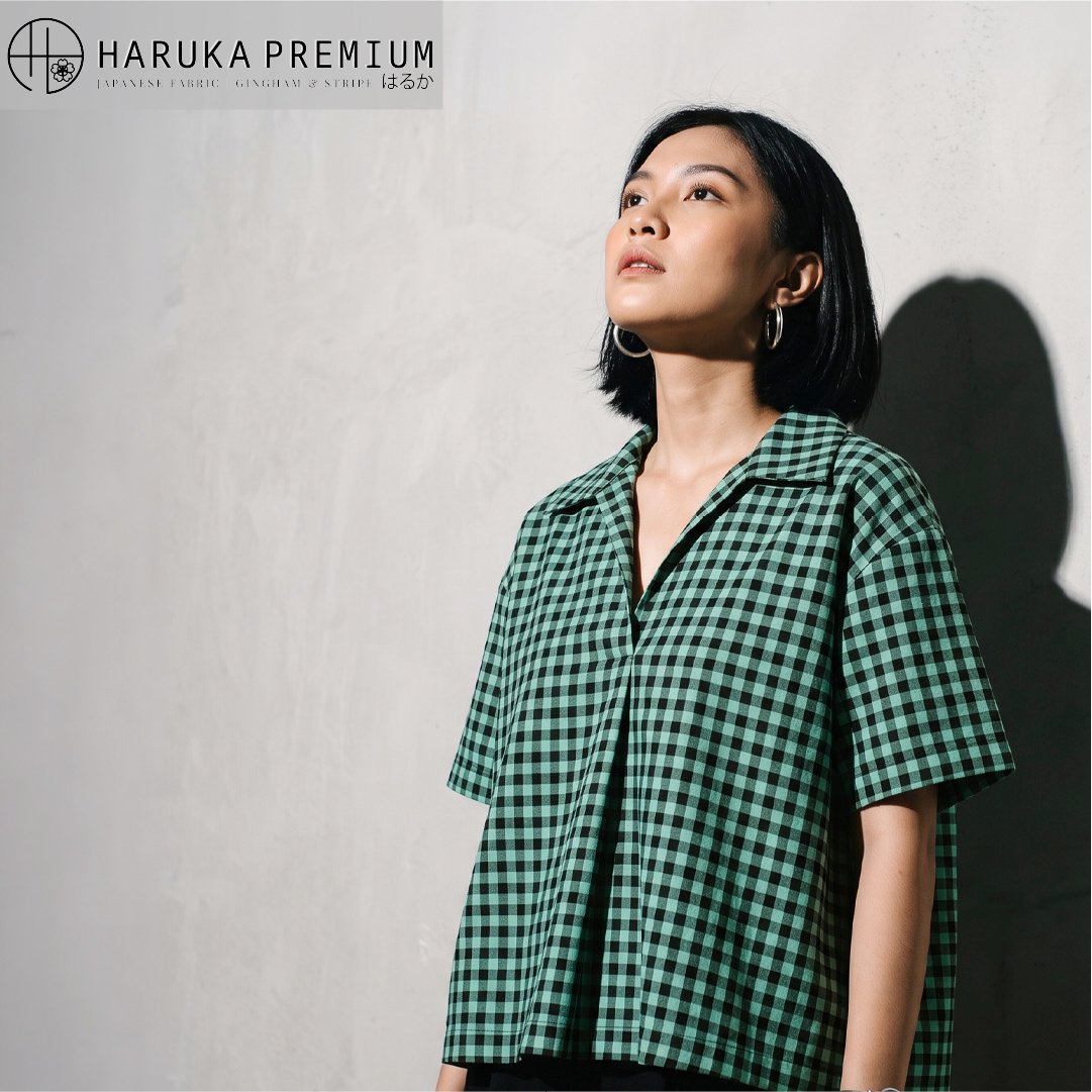 Baju wanita dari kain Haruka 0306 Jade Series Black Jade
