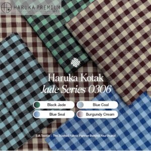 Kain Haruka Kotak 0306 Jade Series - Toko Kain Bandung SJA Textile-