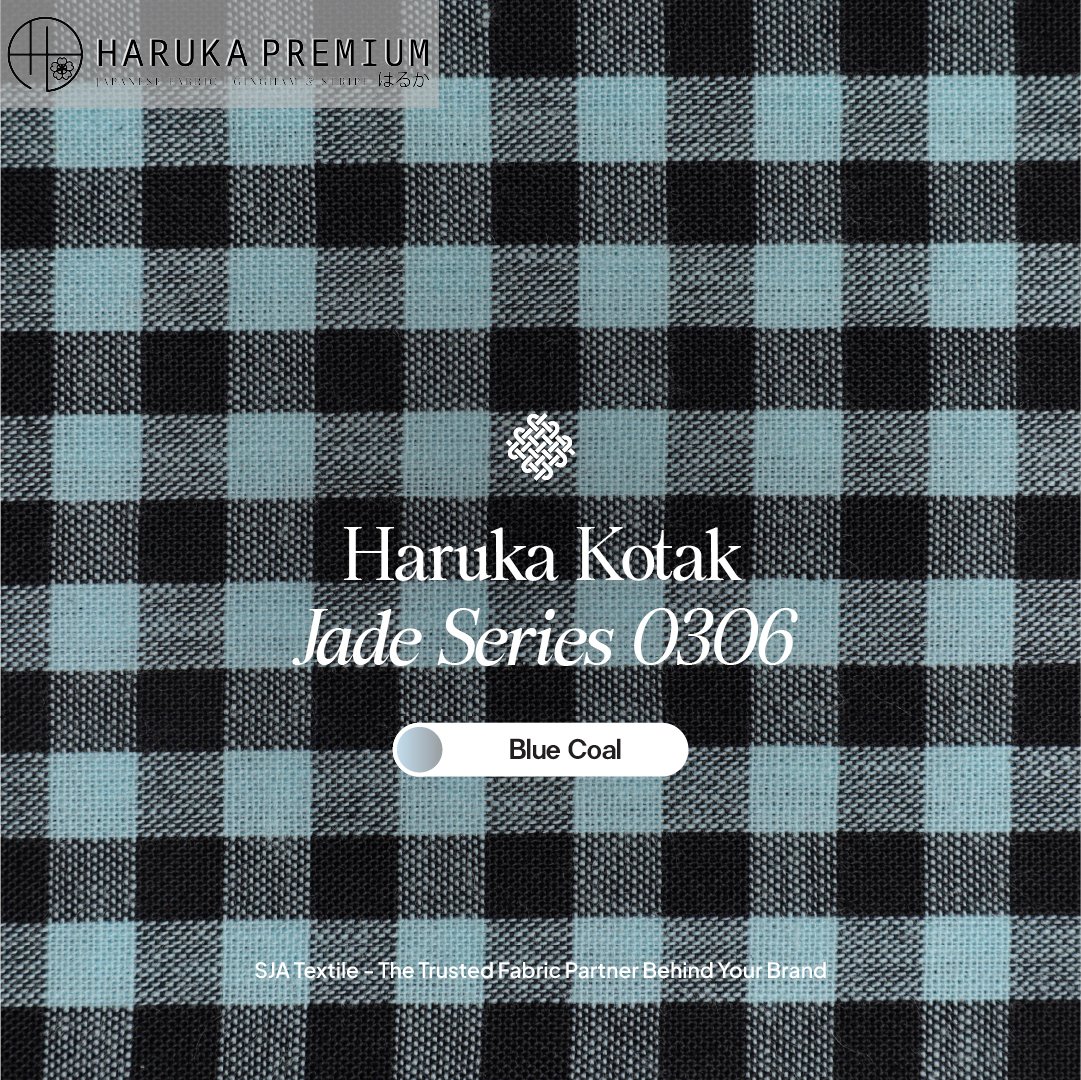 Kain Haruka Kotak 0306 Jade Series - Toko Kain Bandung SJA Textile