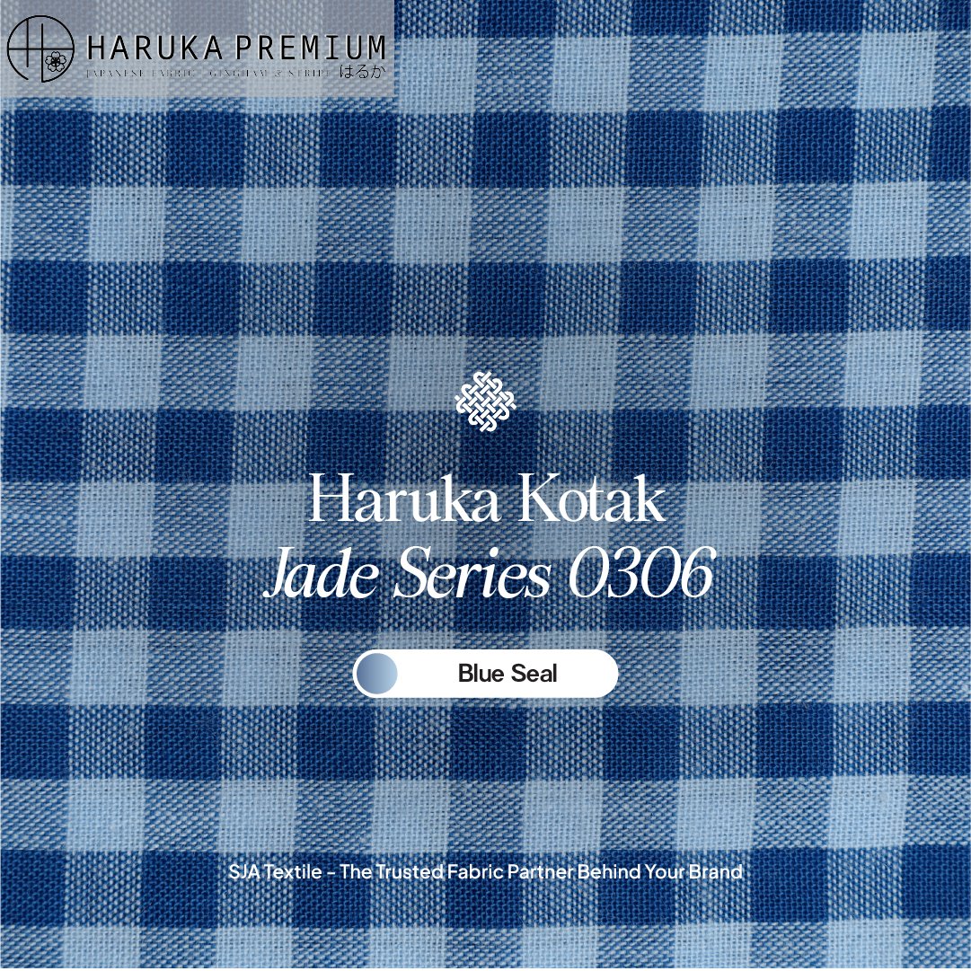 Kain Haruka Kotak 0306 Jade Series - Toko Kain Bandung SJA Textile