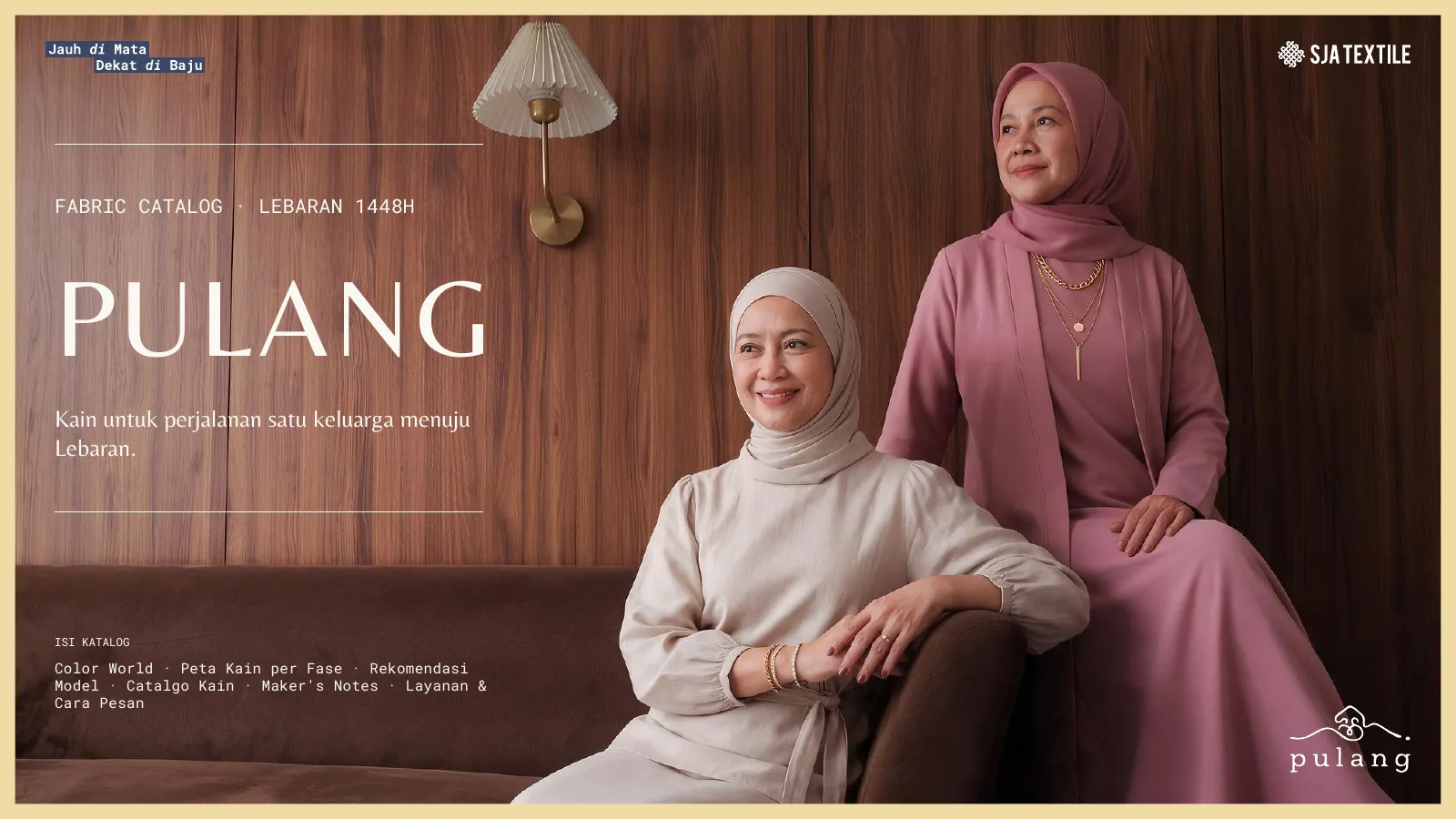 Cover E-Catalog PULANG, katalog kain Lebaran SJA Textile