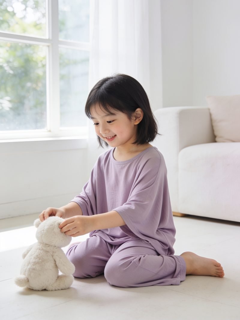 Bahan baju anak Cloud Modal Micro, Teman Main Hari Santai — Teman Main SJA Textile