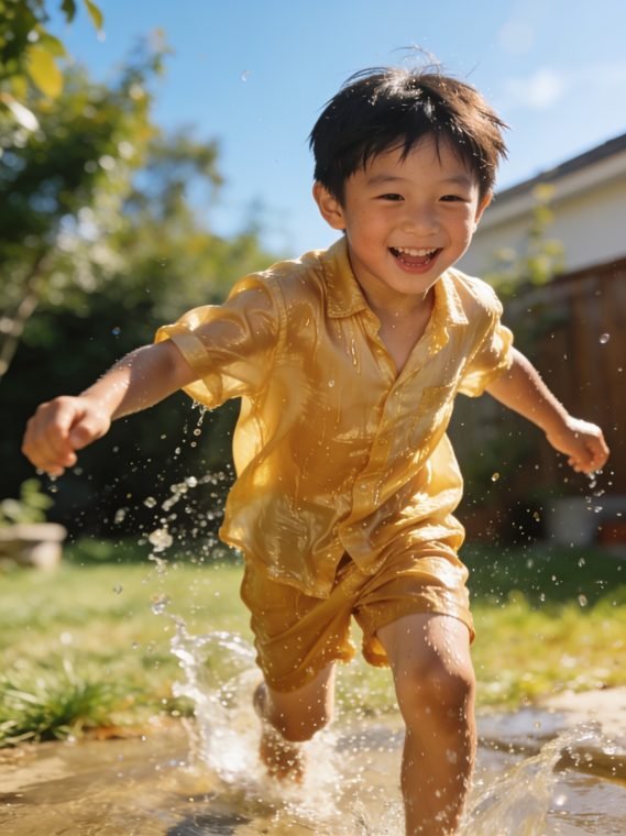 Bahan baju anak Aeroveil Viscose 60s, Teman Main Hari Terpanas — Teman Main SJA Textile