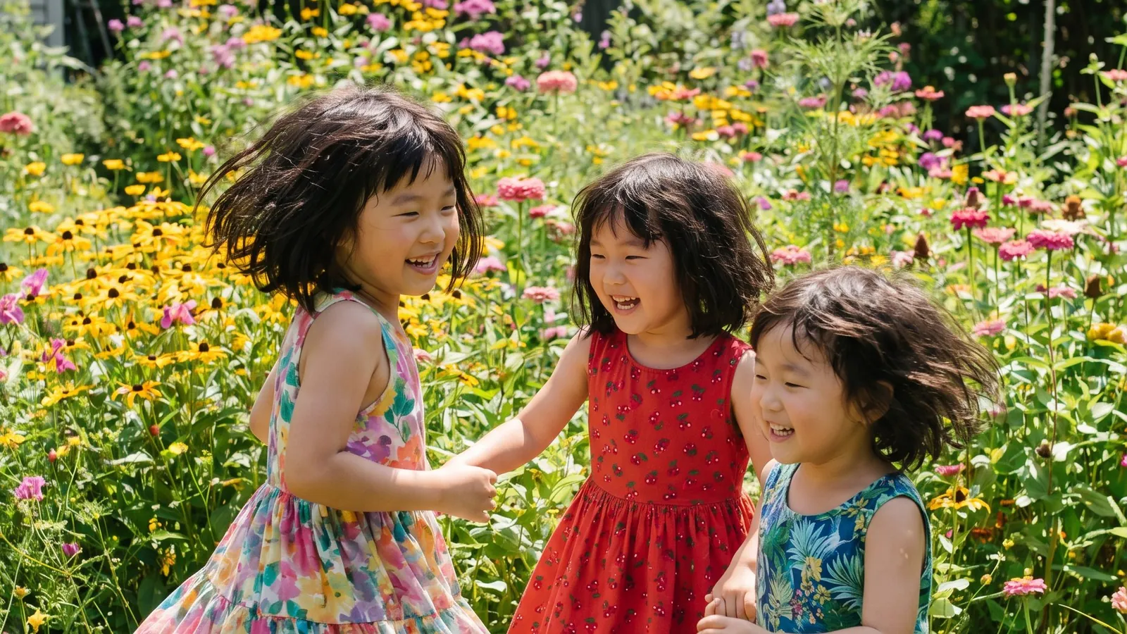 Bahan baju anak Meena Viscose Printing, kain anak adem Teman Main SJA Textile