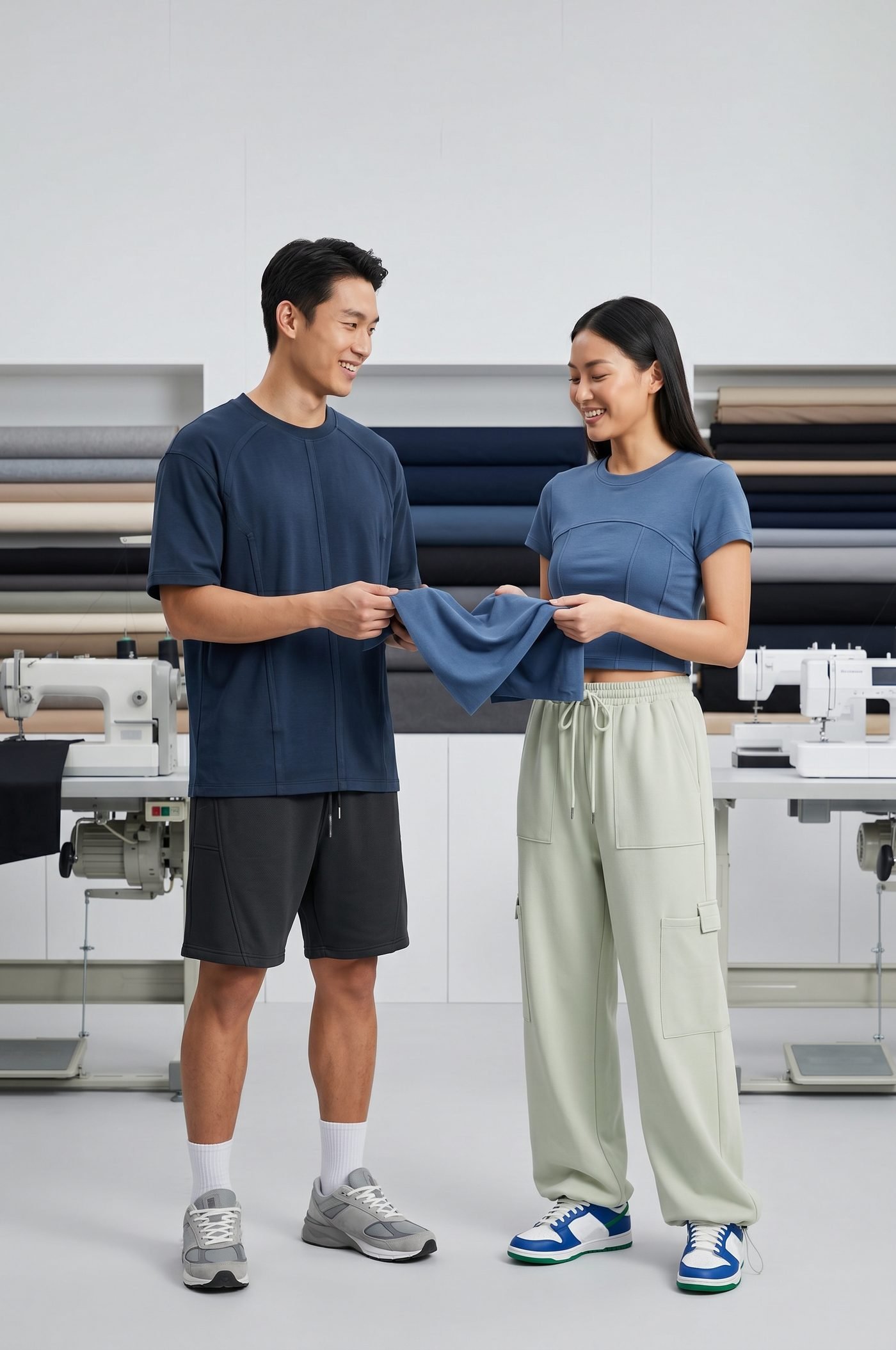 Brand owner mendiskusikan pemilihan kain athleisure